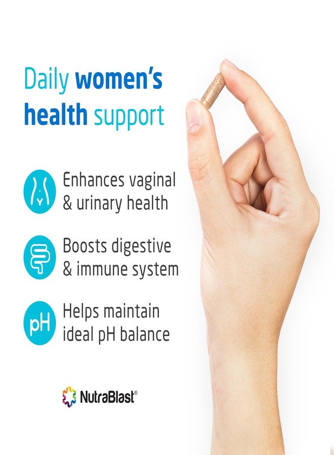 NutraBlast Vaginal Probiotics for Women Digestive, Intimate Balance, UT & Vaginal Health - 50 Billion CFU - 6 Strains, Prebiotics, Cranberry Extract & D Mannose - Womens Probiotic (30 Count) - Image 3
